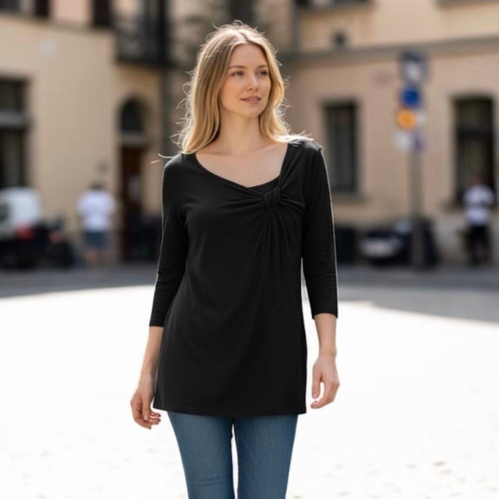 Gap ¾ Sleeve Length Black Shirt - Size Small